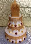 Gold sugar veil cake